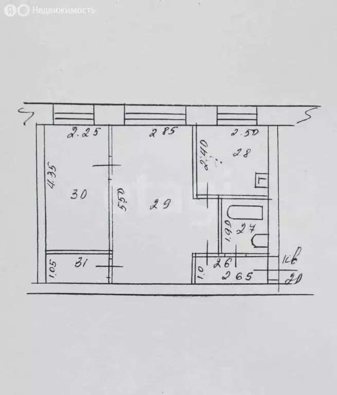 2-комнатная квартира: Барнаул, улица Беляева, 33 (42 м) - Фото 1