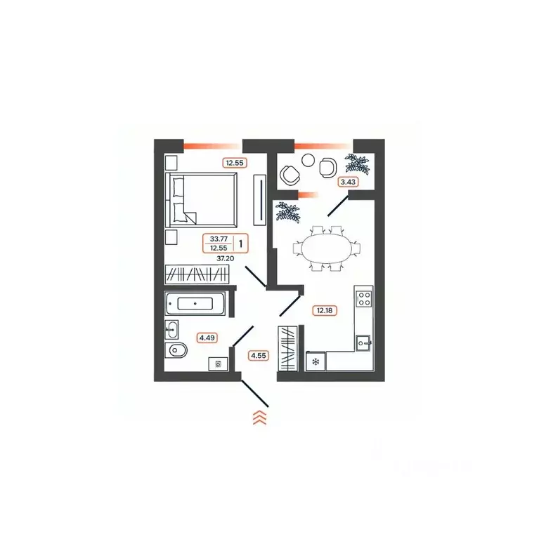 1-к кв. Ростовская область, Батайск ул. Дружная, 10 (37.2 м) - Фото 1
