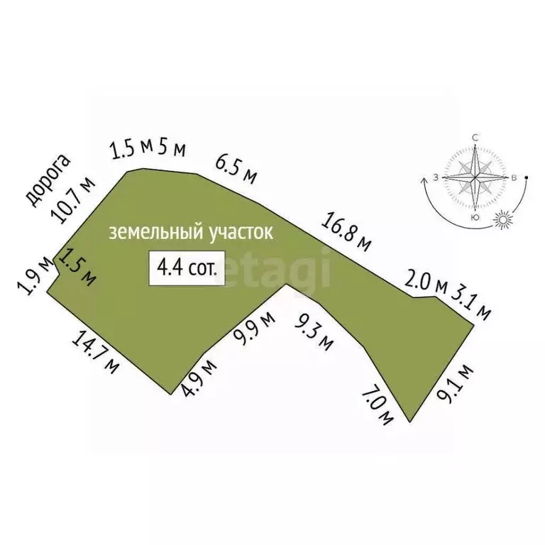 Участок в Крым, Ялта ул. Красноармейский въезд, 5 (4.4 сот.) - Фото 2