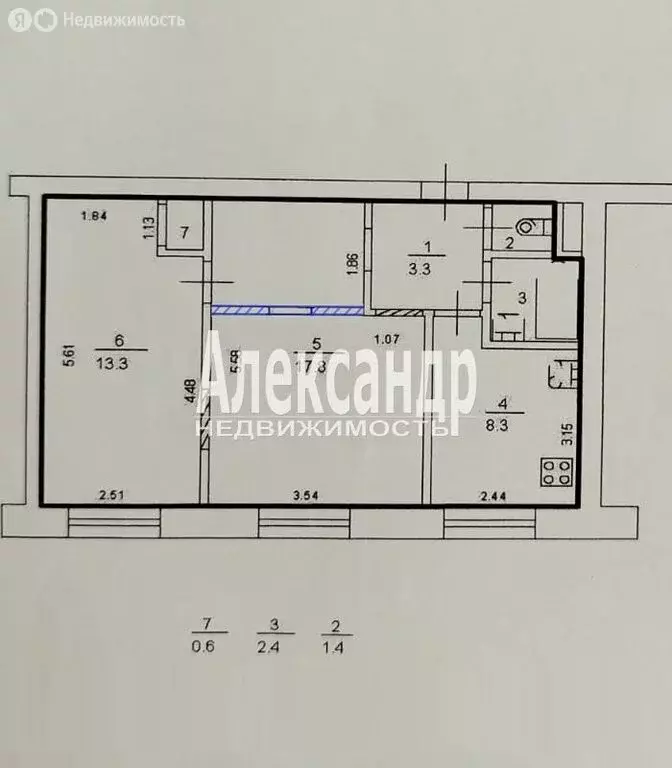2-комнатная квартира: Санкт-Петербург, Ленинский проспект, 130/6 (47.1 ... - Фото 2