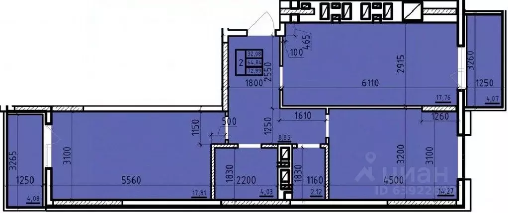 2-к кв. Ростовская область, Таганрог 5-й мкр,  (72.99 м) - Фото 0