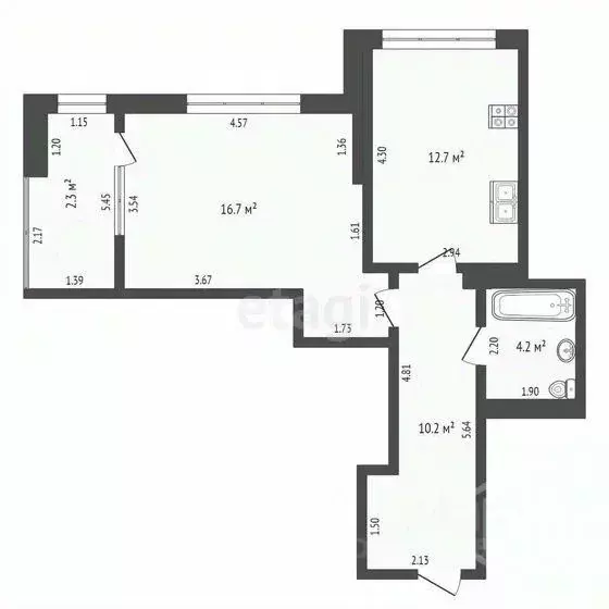1-к кв. Крым, Ялта ул. Красноармейская, 36Бк2 (47.0 м) - Фото 2