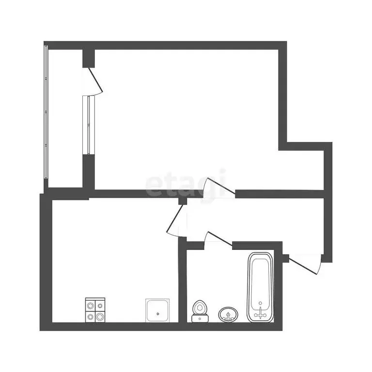1-комнатная квартира: Дмитров, микрорайон Внуковский, 40 (42.4 м) - Фото 1