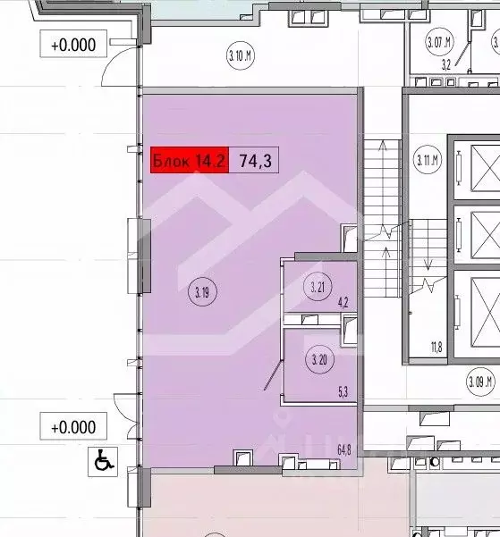 Торговая площадь в Москва Сельскохозяйственная ул., 26С3 (74 м) - Фото 2