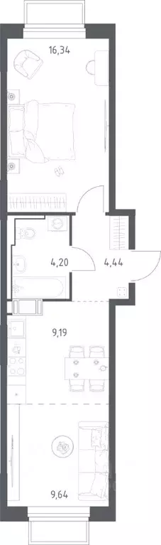 1-к кв. Московская область, Люберцы городской округ, Мирный пгт ... - Фото 1