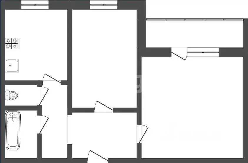 2-к кв. Кемеровская область, Прокопьевск просп. Строителей, 85 (49.9 ... - Фото 1