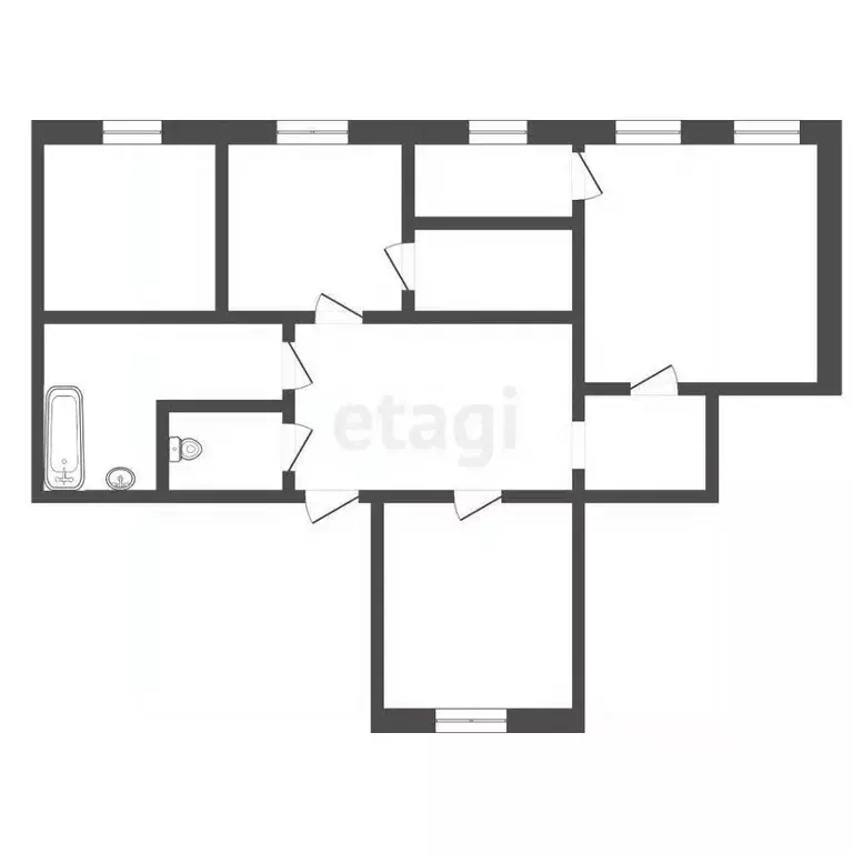 1-к кв. Вологодская область, Харовск ул. Кирова, 5 (68.3 м) - Фото 2