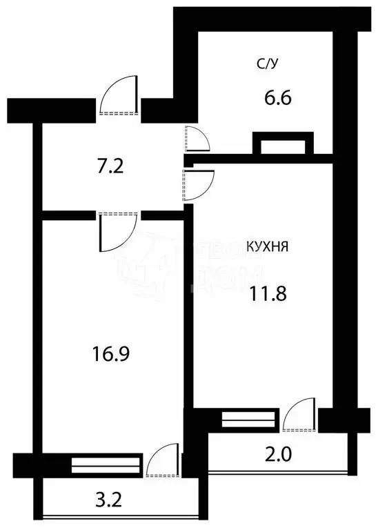 1-комнатная квартира: деревня Юкки, Тенистая улица, 11к4 (41.9 м) - Фото 0
