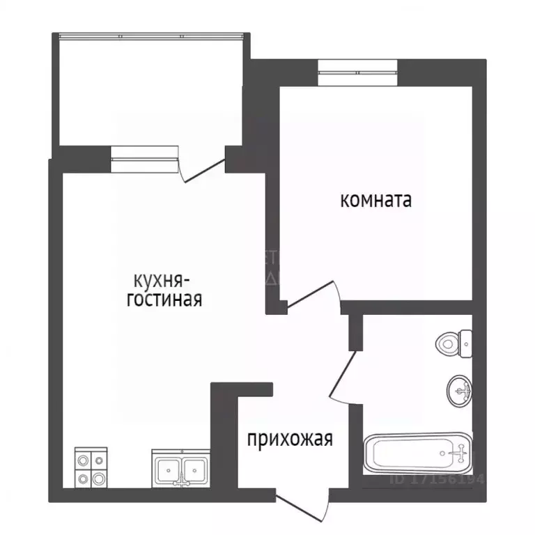 1-к кв. Тюменская область, Тюменский муниципальный округ, д. Патрушева ... - Фото 2