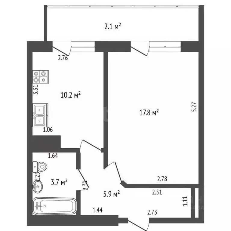 1-к кв. Крым, Феодосия ул. 56-го Гвардейского десантно-штурмового ... - Фото 2