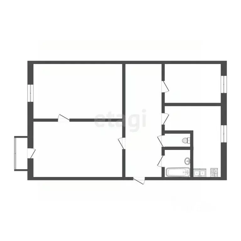 3-к кв. Смоленская область, Сафоново 2-й мкр, 9 (58.2 м) - Фото 1