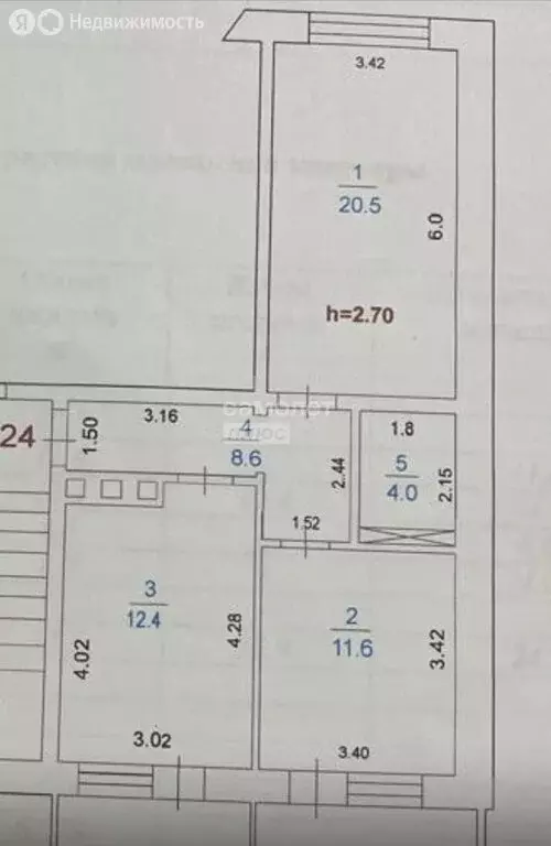 2-комнатная квартира: Каспийск, проспект М. Омарова, 9Б (67.78 м) - Фото 1