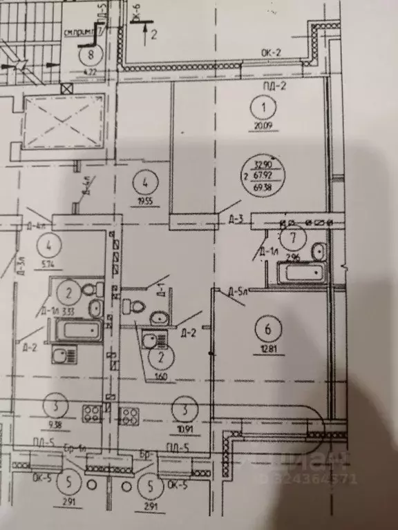 2-к кв. Марий Эл, Йошкар-Ола Мышино мкр,  (69.38 м) - Фото 2