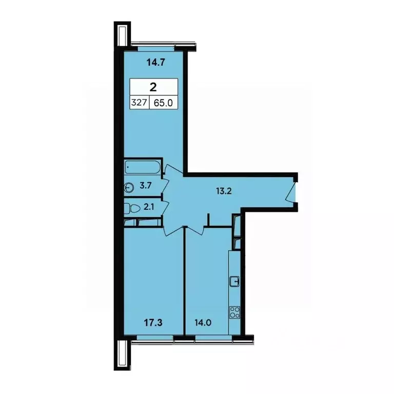 2-к кв. Москва Березовая аллея, 19к6 (65.0 м) - Фото 2