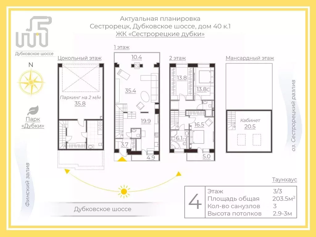 Таунхаус в Санкт-Петербург, Санкт-Петербург, Сестрорецк Дубковское ш., ... - Фото 2