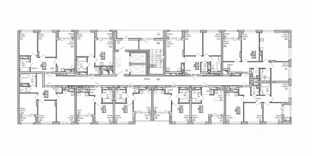 3-к кв. Нижегородская область, Дзержинск 56-й кв-л,  (72.0 м) - Фото 1