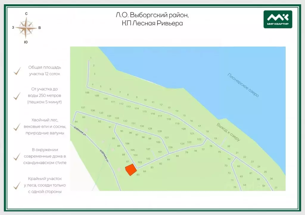 Участок в Ленинградская область, Выборгский район, Приморское ... - Фото 2