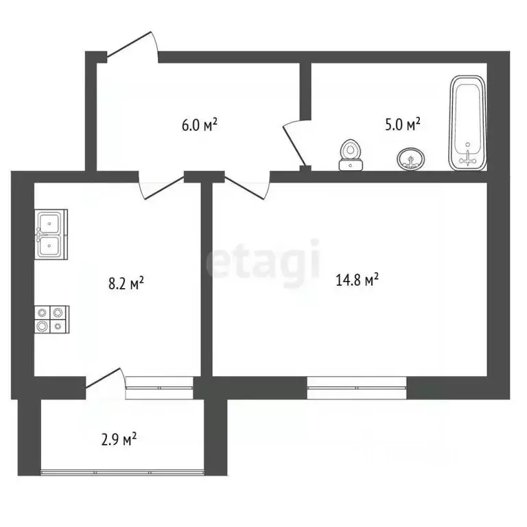 1-к кв. Нижегородская область, Бор Красногорка мкр, ул. Красногорка, ... - Фото 1