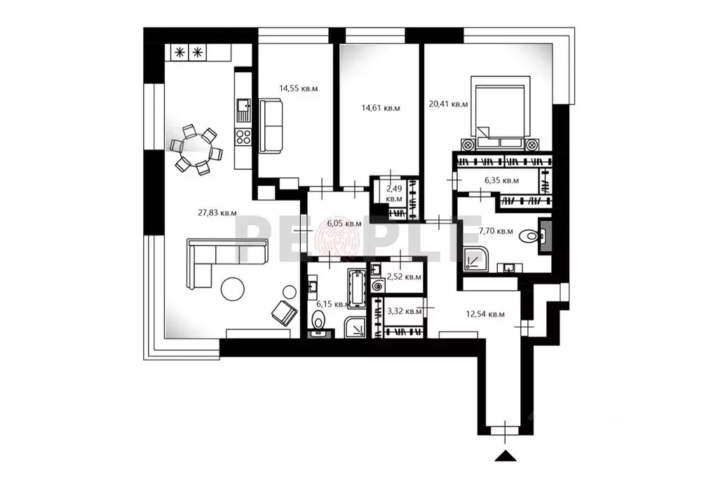Квартира, 4 комнаты, 150 м - Фото 1