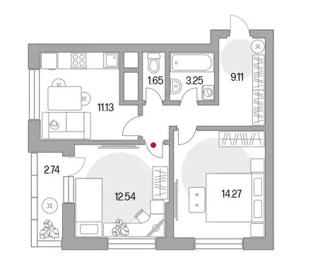 2-комнатная квартира: Красногорск, жилой комплекс Ильинойс, к1 (57 м) - Фото 1