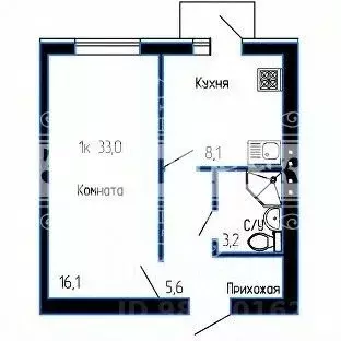 1-к кв. Курганская область, Курган ул. Броневик, 2Б (33.5 м) - Фото 2