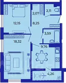 2-к кв. Брянская область, Брянск ул. Имени О.С. Визнюка, 18 (60.1 м) - Фото 0