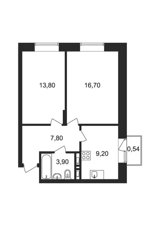 2-комнатная квартира: Ногинск, Юбилейная улица, 14Б (51.4 м) - Фото 0