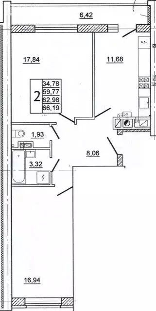 2-комнатная квартира: Смоленск, улица Нахимова, 23А (66.1 м) - Фото 1
