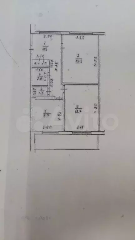 2-к. квартира, 52 м, 3/9 эт. - Фото 0