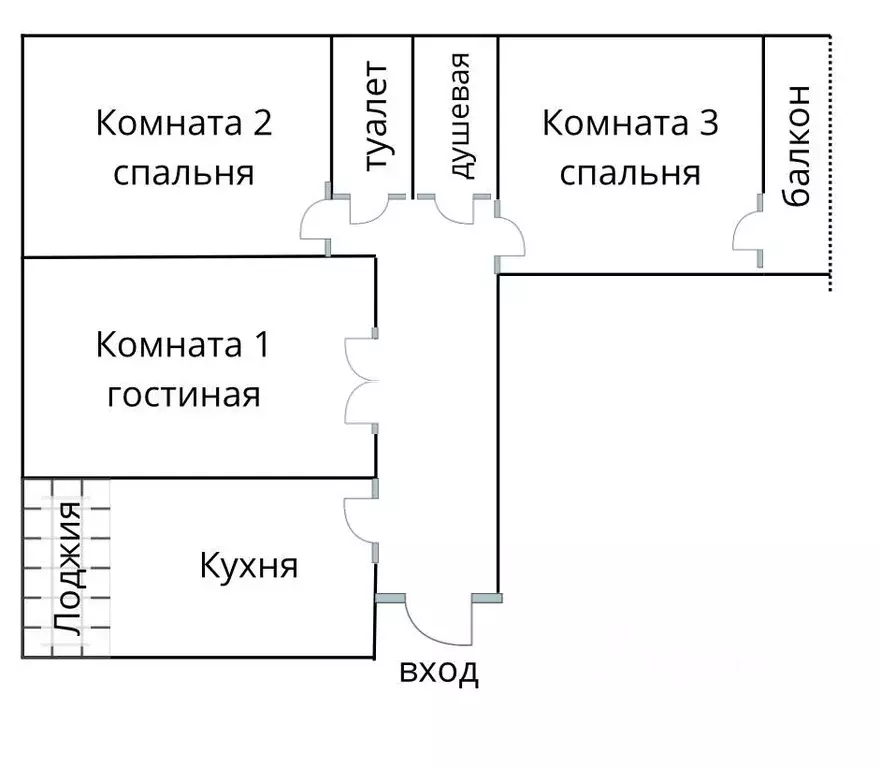 3-к кв. Москва Коломенская ул., 9 (62.0 м) - Фото 1