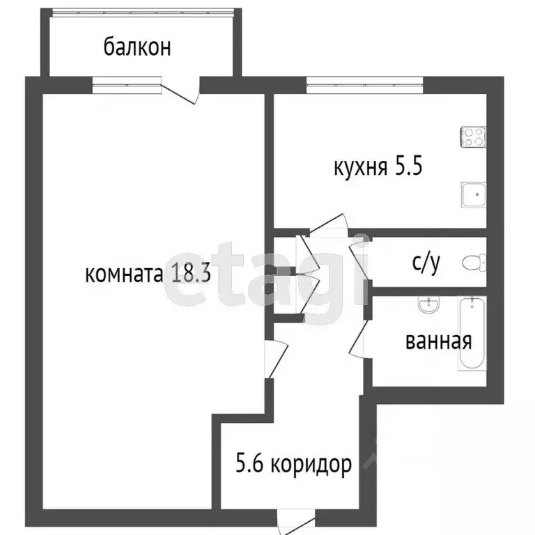 1-к кв. Санкт-Петербург просп. Ветеранов, 76 (33.0 м) - Фото 1