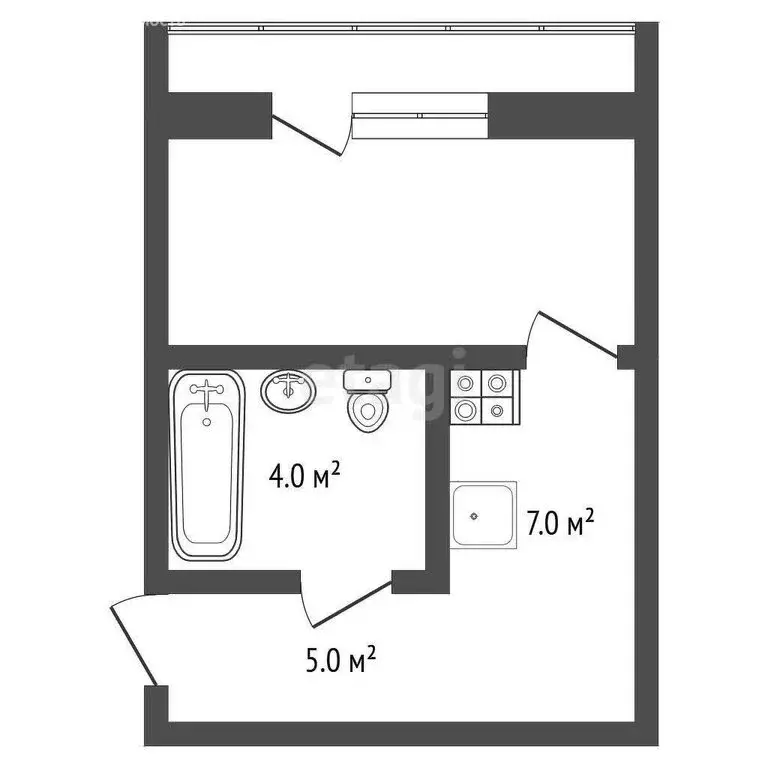 Квартира-студия: Стерлитамак, проспект Октября, 56 (36.3 м) - Фото 1