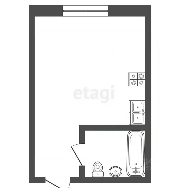 Студия Ямало-Ненецкий АО, Новый Уренгой Лимбяяха мкр, Надежда мкр, 17 ... - Фото 1