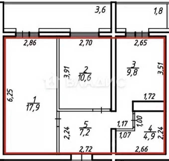 2-к кв. Карелия, Петрозаводск ул. Петрова, 19 (50.4 м) - Фото 2