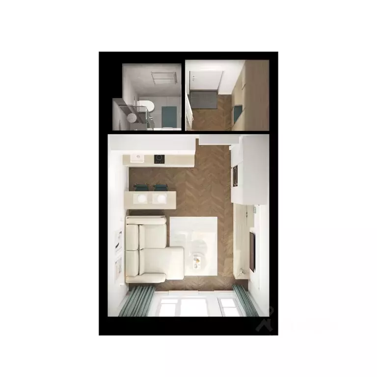 Студия Московская область, Мытищи Яуза Парк жилой комплекс, к8 (24.7 ... - Фото 2