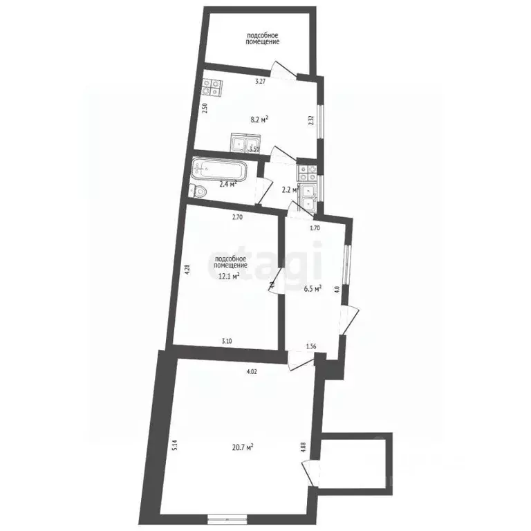 Дом в Крым, Евпатория пер. Просмушкиных, 12/102 (85 м) - Фото 2