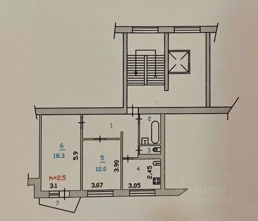 2-к кв. Пензенская область, Пенза ул. Кижеватова, 17 (52.7 м) - Фото 1