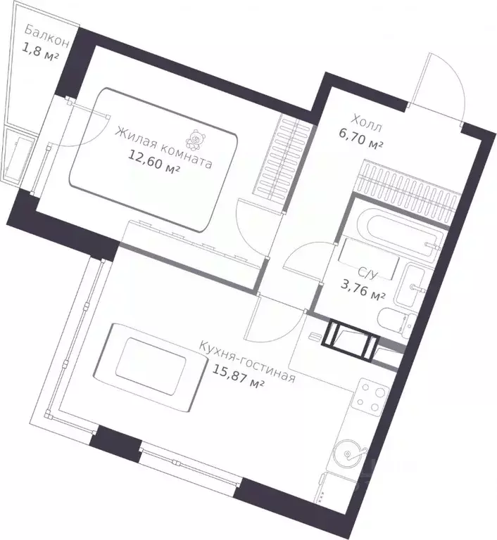 1-к кв. Ленинградская область, Сертолово Всеволожский район, Верен ... - Фото 1