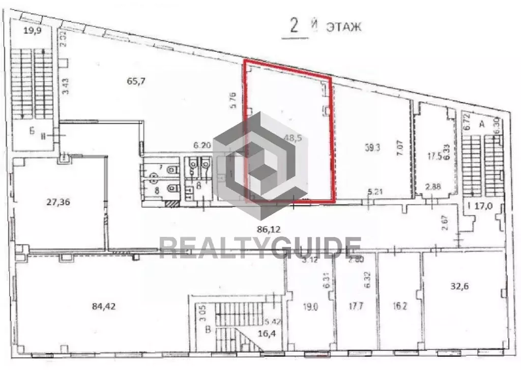 Офис в Москва 2-й Верхний Михайловский проезд, 9С5 (49 м) - Фото 1