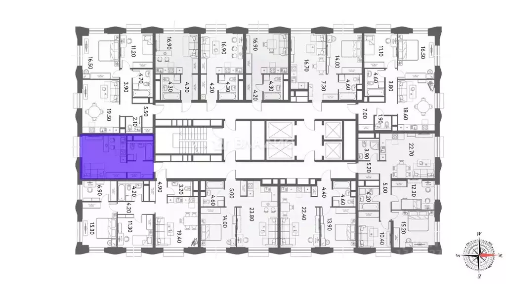 Студия Москва ул. Годовикова, 11к3 (28.1 м) - Фото 2