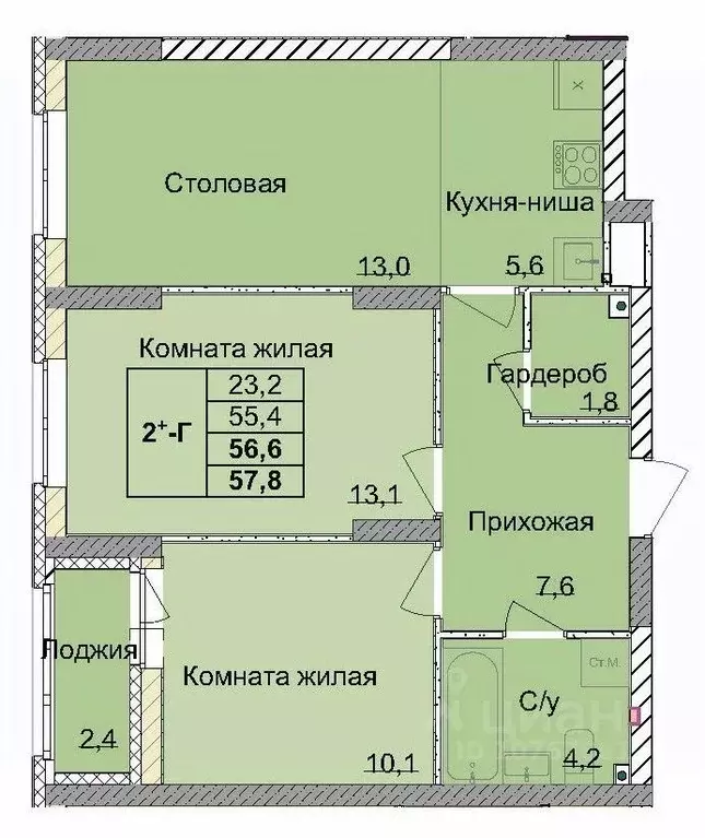 2-к кв. Нижегородская область, Нижний Новгород 1-я Оранжерейная ул. ... - Фото 0