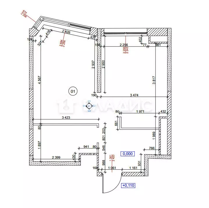 1-комнатная квартира: Москва, улица Нижние Мнёвники, 7 (44.9 м) - Фото 1