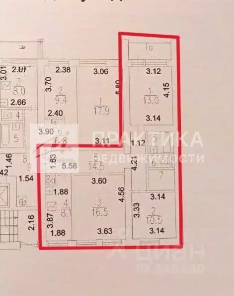 3-к кв. Москва ул. Сокольническая Слободка, 16А (71.0 м) - Фото 2