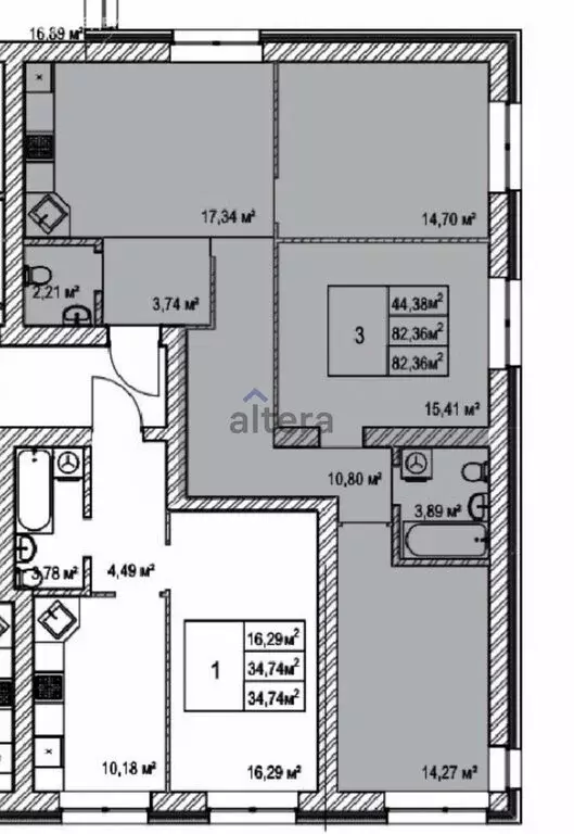 3-комнатная квартира: Казань, улица Ярдем, 25 (82.36 м) - Фото 0