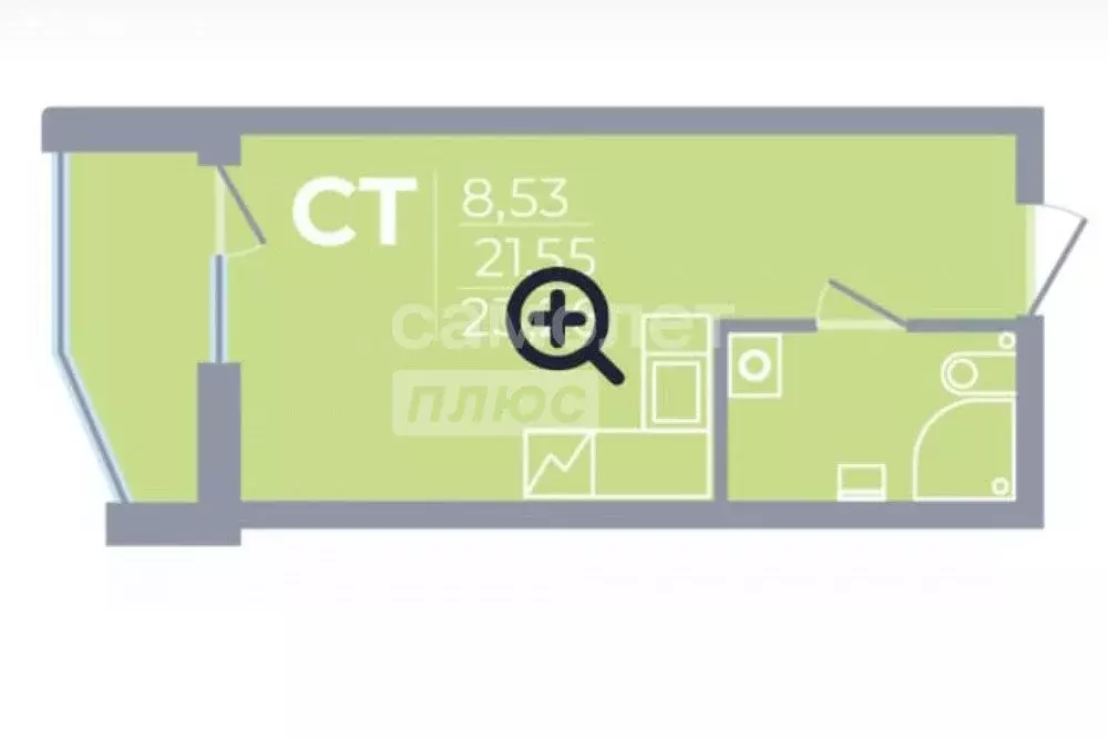 Квартира-студия: Уфа, проспект Дружбы Народов, 49 (21.5 м) - Фото 1