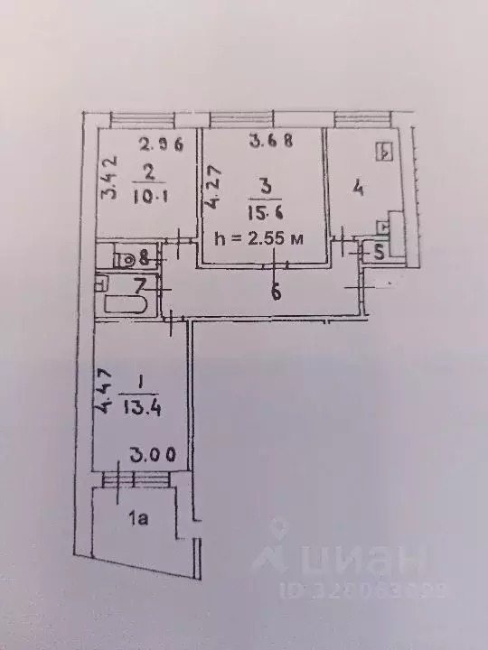 3-к кв. Москва просп. Вернадского, 89К5 (61.0 м) - Фото 2