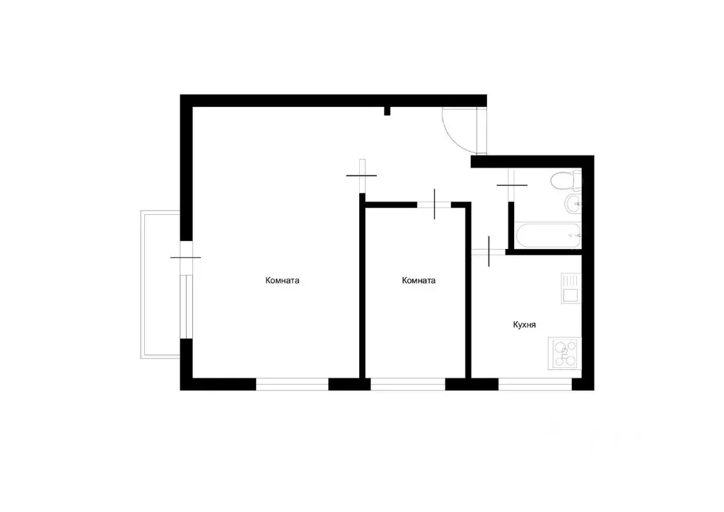 2-к кв. москва ереванская ул, 4к1 (43.0 м) - Фото 1