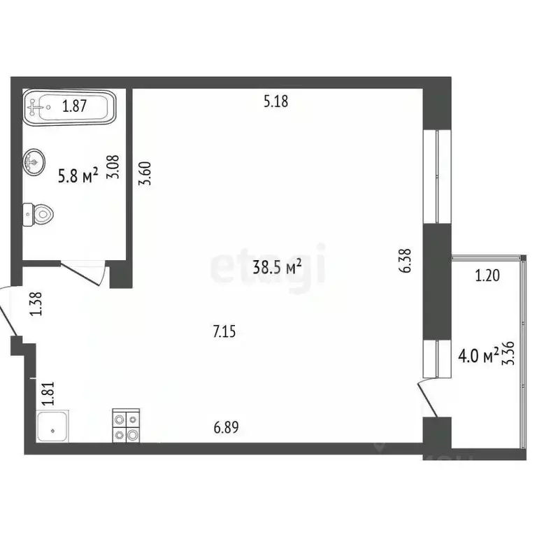 2-к кв. Омская область, Омск ул. 1-ой Красной Звезды, 73 (44.3 м) - Фото 1