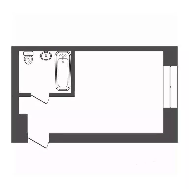 Студия Тюменская область, Тюмень ул. Избышева, 6 (19.8 м) - Фото 1