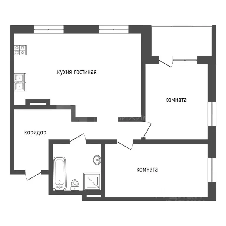 2-к кв. Тюменская область, Тюмень ул. Мельникайте, 32 (79.3 м) - Фото 0